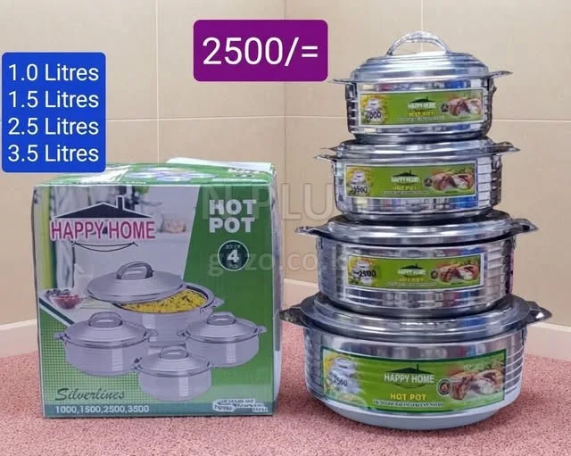 4pcs stainless steel unbreakable hotpots set - Utensils Shop in Nairobi CBD