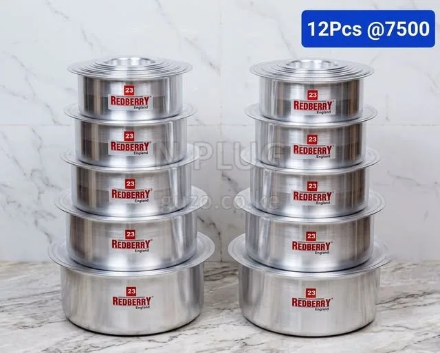 12Pcs heavyduty stainless sufurias set - Utensils Shop in Nairobi CBD