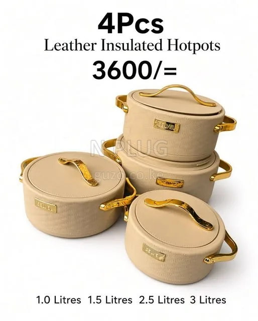 4Pcs beige decor hotpots set. Utensils Shop in Nairobi CBD