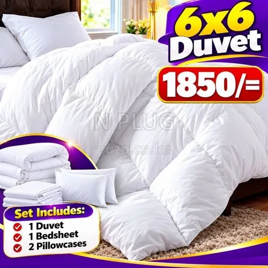 6X6 unblinded duvet set (1 duvet, 1 bedsheet and 2 pillowcases) - Bedding Shop in Nairobi CBD