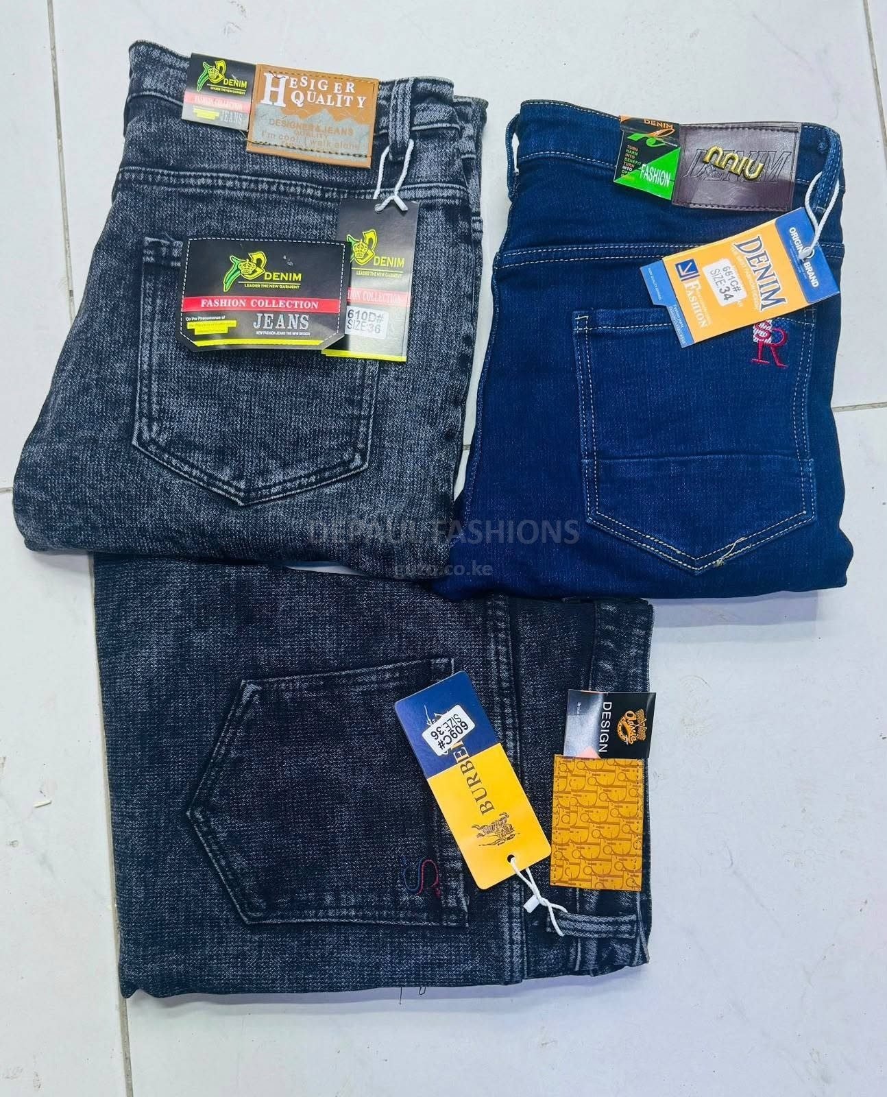 Original Black Plain Men's Jeans in Nakuru – Sizes 30 to 38