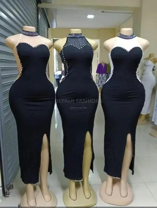 Black Choker Neck Dress for Women – New Arrival