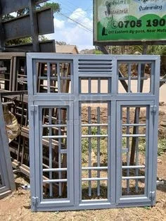 Heavy duty steel windows with burglar grill fabrication